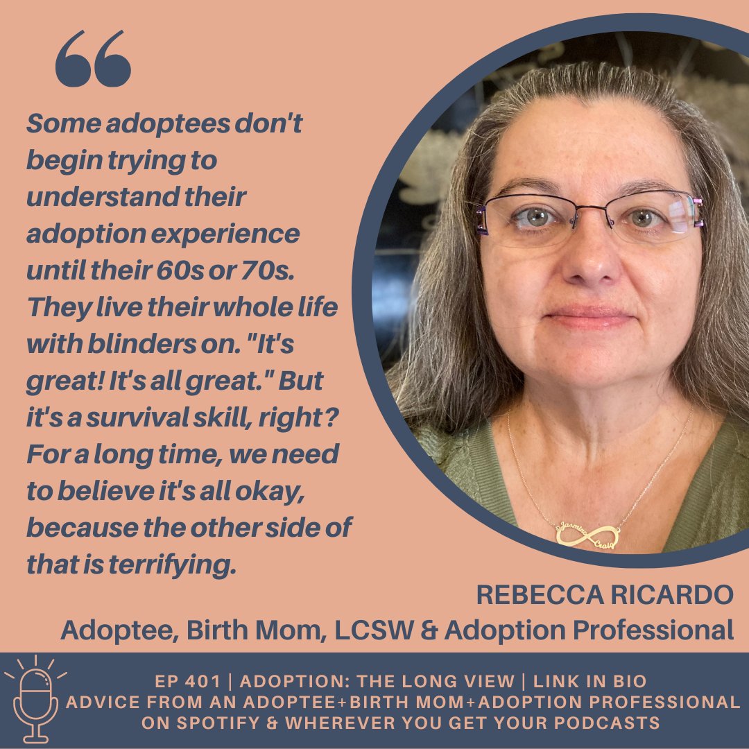 LavLuz's tweet photo. Know a "happy adoptee" that causes you to discount the viewpoint of another #adoptee? This quote may explain why some begin to think critically about #adoption &amp; others don't. 

Ep401 of #AdoptionLongView here &amp; wherever you get your podcasts.
https://t.co/SI1p6atoXY
#birthmom https://t.co/WA3Ts5NCg0