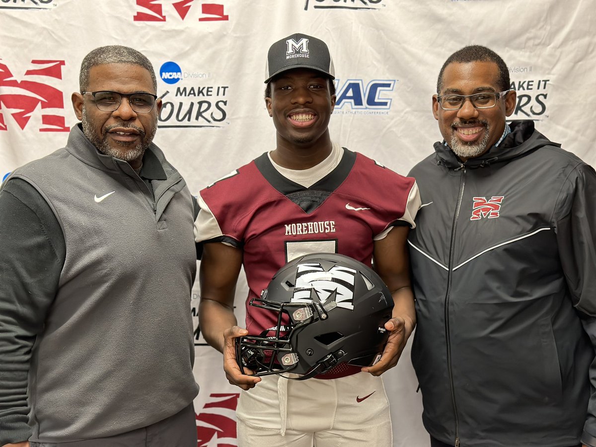 Allah wouldn’t want it any other way. After a great visit I’ll be committing to Morehouse college. Big shoutout to my parents and all my coaches. Excited to ball out for new head Coach Gerard Wilcher. All praises are due to Allah.  <a href="/LuHiFootball/">LuHi Football</a> <a href="/WilcherGerard/">Gerard Wilcher</a> <a href="/MorehouseFB/">Morehouse Football</a>