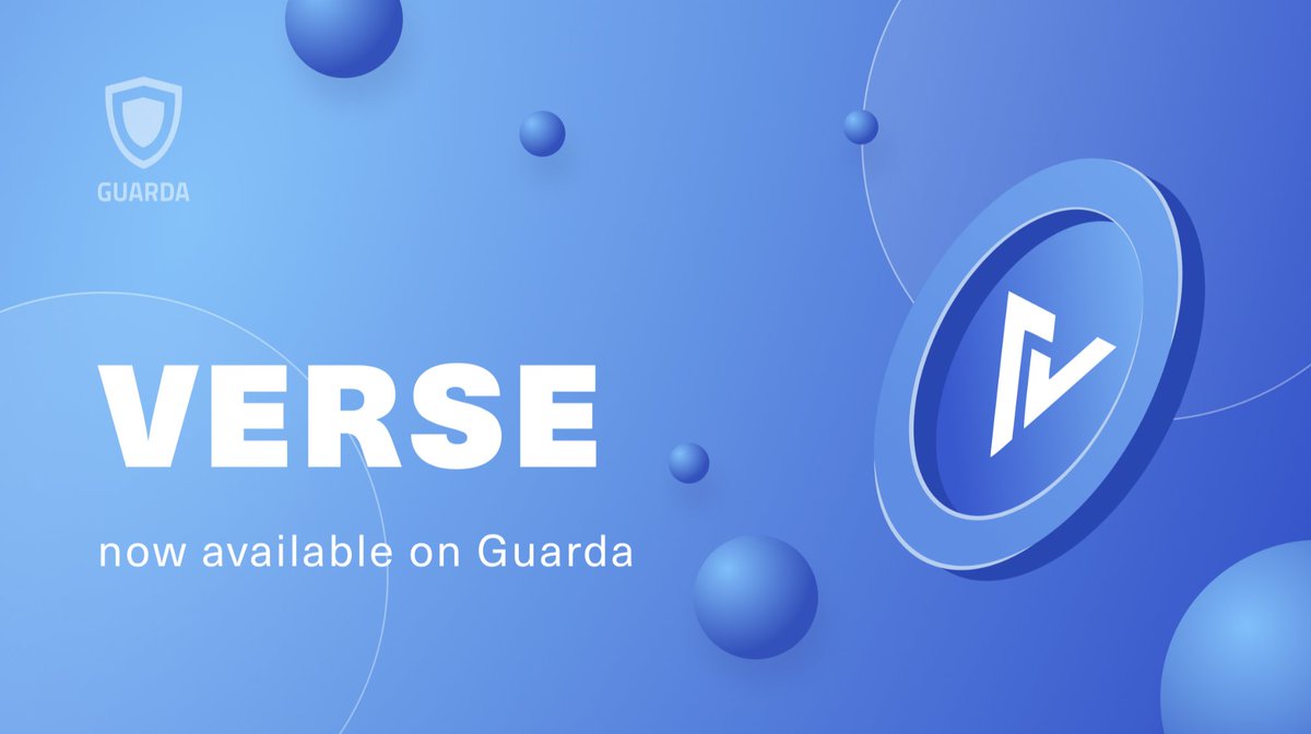 JUST IN: $VERSE is now available on <a href="/GuardaWallet/">GUARDA 💎 WALLET</a>, thanks to our collaboration with <a href="/BitcoinCom/">Bitcoin.com</a>. This integration will drive the expansion of #DeFi and mass adoption of crypto. Join the movement today #cryptocurrency #blockchain