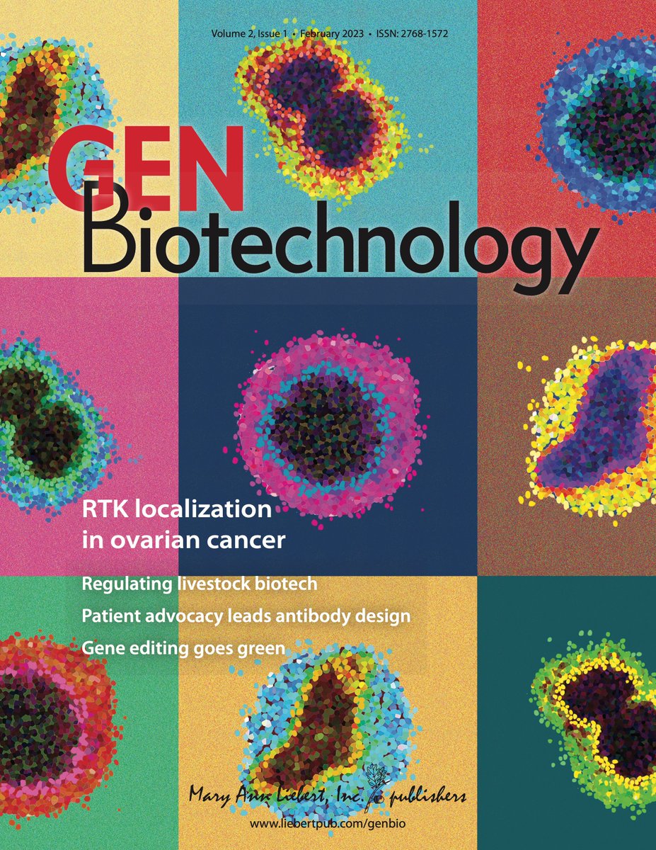 The FIRST issue of 2023 is here! -RTK localization in ovarian #cancer @dr_princess -Regulating livestock #biotech @BioBeef -Patient advocacy leads antibody design @monicaberrondo -Gene editing goes green @GrinsteinJ …and more! liebertpub.com/toc/genbio/2/1