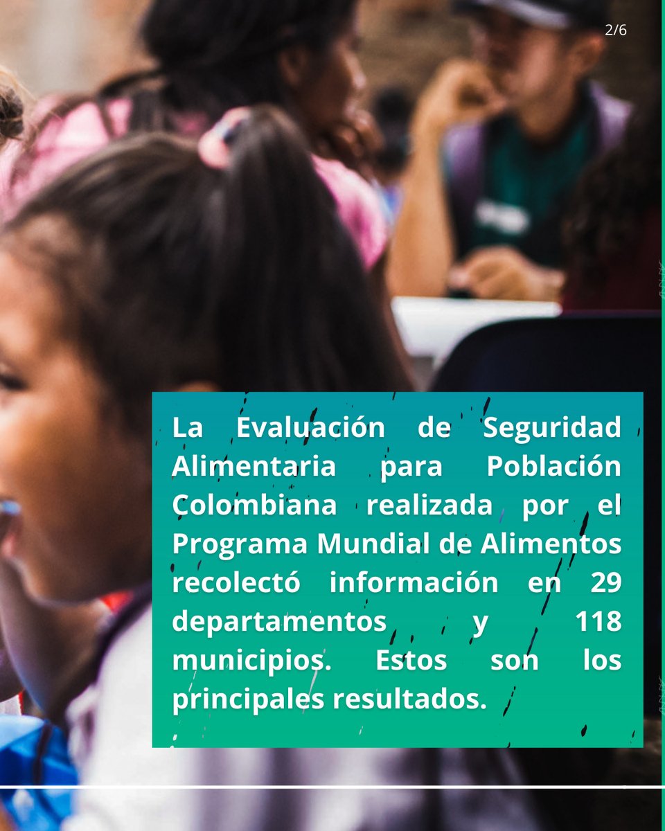 WFP_Colombia's tweet photo. 🔎🍲 La Evaluación de Seguridad Alimentaria para Población Colombiana del @WFP_Colombia permite reconocer las necesidades del país para formular soluciones con enfoque territorial. Conoce las regiones 🇨🇴 más afectadas por inseguridad alimentaria. Desliza aquí ⬇️ (1/2)🧵 https://t.co/H4hGdxfqYK