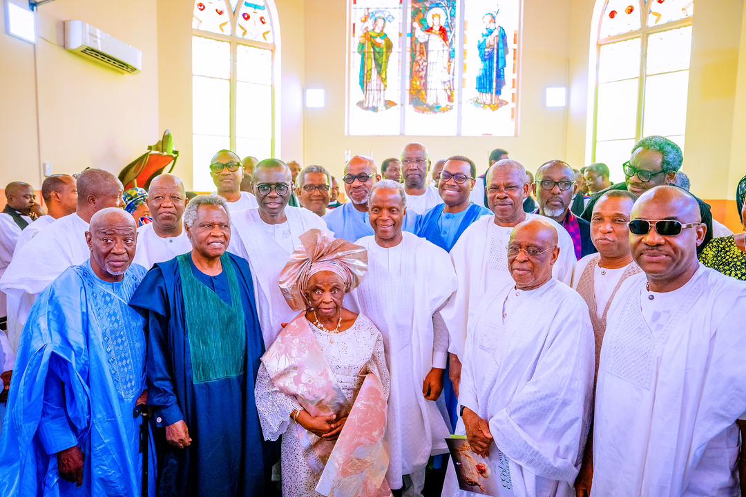 *GRACEFULLY, VP’S MUM, MAMA OSINBAJO MARKS 90 AT JOYOUS WORSHIP SERVICE IN LAGOS* In our words she said may u all celebrate 90. Integrity, modesty and more are lessons to learn frm Mumisco says Osinbajo In attendance where all that matters in d society. It has been God all d way