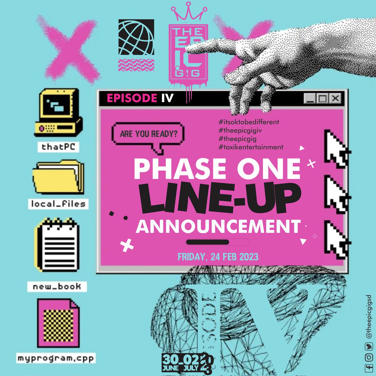 TheEpicGig's tweet photo. Are you Ready❓ The Epic Gig - Episode IV Phase 1 Lineup will be revealed Next Friday👾 Get your Tickets Today at https://t.co/MRNik8GrSY 🎟️

IT'S OK TO BE DIFFERENT🛸
Epic is what you Are🚀

#itsoktobedifferent #theepicgigiv #theepicgig #toxikentertainment https://t.co/iTR8oRDvhd