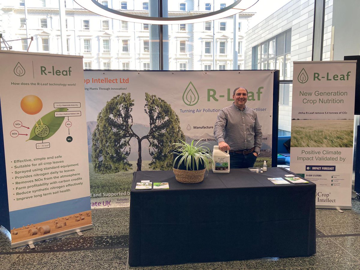 Crop_Intellect's tweet photo. R-Leaf showcased yesterday as part of the Cleantech for UK launch event. Our collaborator Imperial College London hosted @BillGates and UK's Prime Minister @RishiSunak who are funding R-Leaf technology through Breakthrough Energy and InnovateUK. #sustainablefarming #climatechange https://t.co/onLcRMuPmc