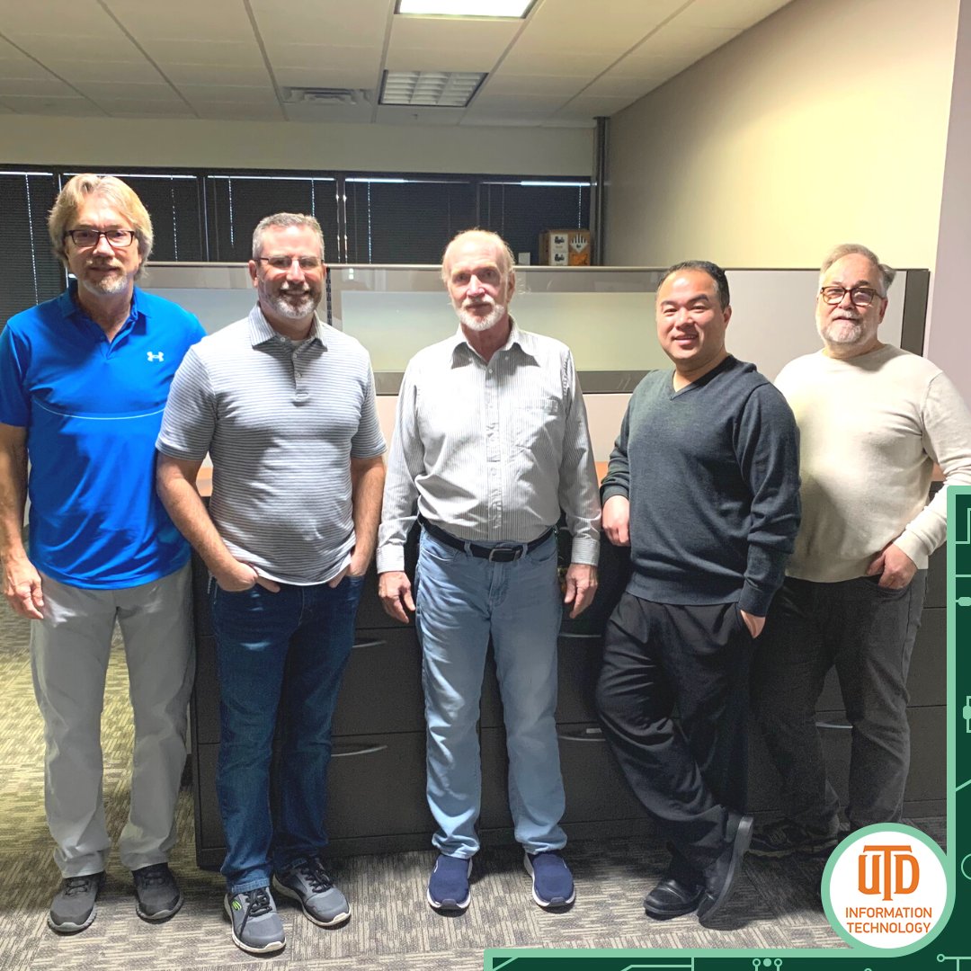 UTDInfoTech's tweet image. Be it from the data center or the cloud, these are your tech experts who deliver computing resources, secure storage, and data protection from #BehindTheScreens!  
#TechnologyAtWork #TeamHighlight