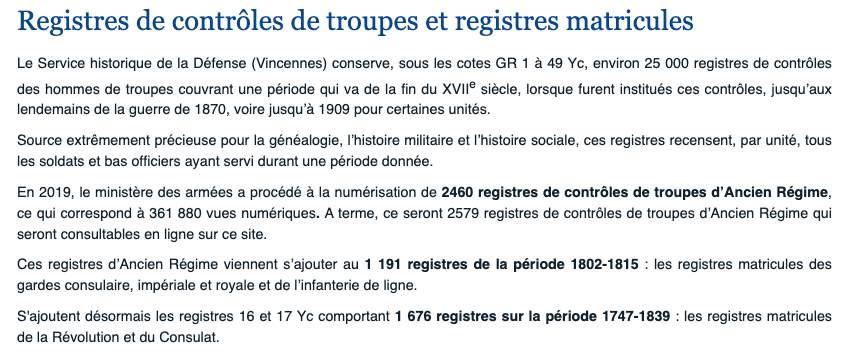 MDHDefense's tweet photo. Rétrospective 3 - 1⃣7⃣ février 2⃣0⃣2⃣0⃣ Mise en ligne des #RegistresControlesDesTroupes #AncienRégime du @DeHistorique sur @MDHDefense - Registres également ouvert à #IndexationCollaborative https://t.co/wEhshfwZtu