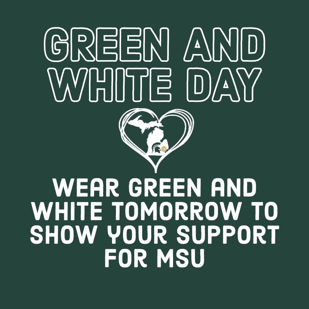 clawsonstuco22's tweet photo. To honor Al Verner and the other victims of the tragic event Monday, we would like to ask you all to wear green and white in support of MSU and everyone grieving the loss of our fellow Trojan.  #forever24 https://t.co/E7gBaNtDkG