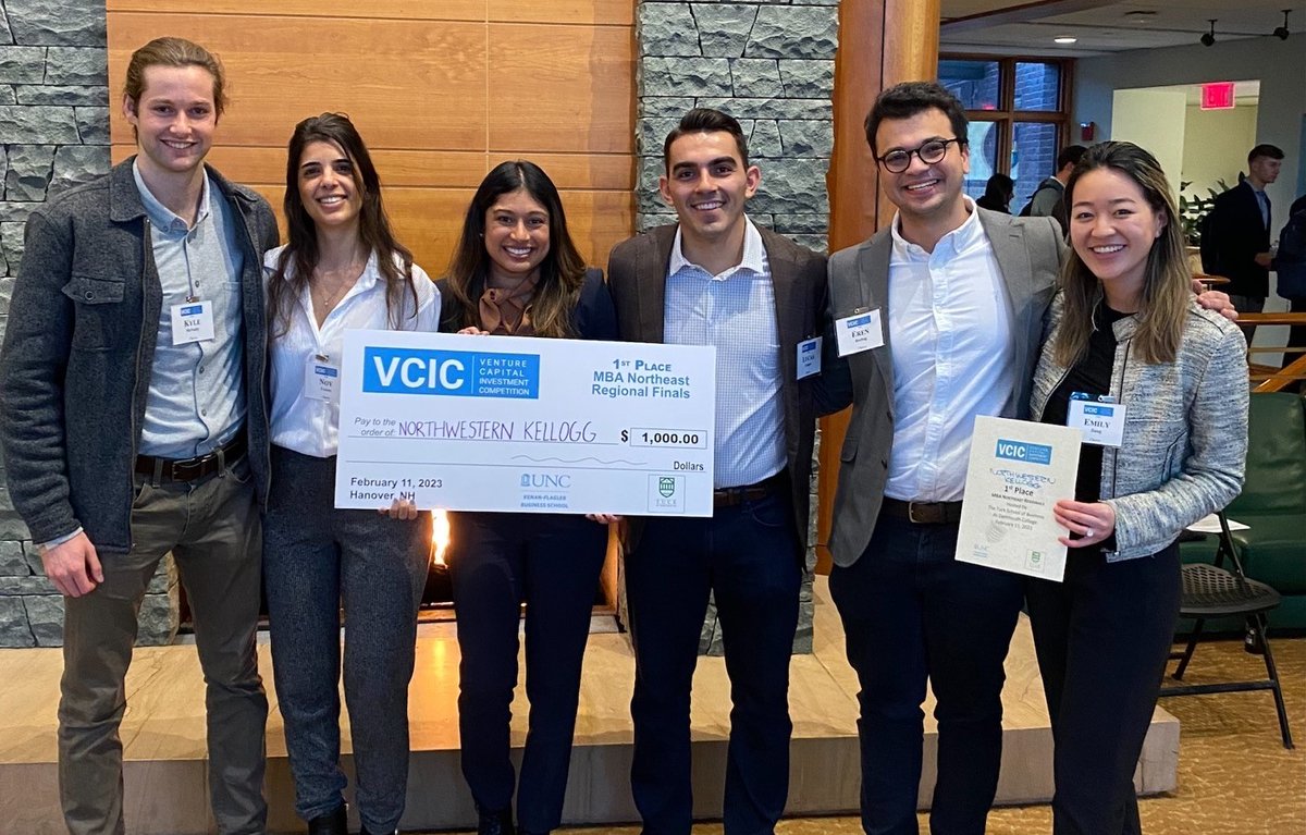 Congratulations to Team Kellogg on their 1st Place win at the Venture Capital Investment Competition Northeast Regionals last weekend. As regional winners, they'll advance to the Global Finals in the spring to compete for the grand prize. #KelloggEntrep
