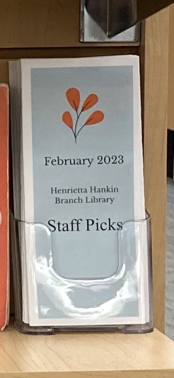 HankinLibrary's tweet image. Have you seen our new Staff Picks selection? Stop by our display and pick up our Jan/Feb Staff Picks brochure! #HankinLibrary