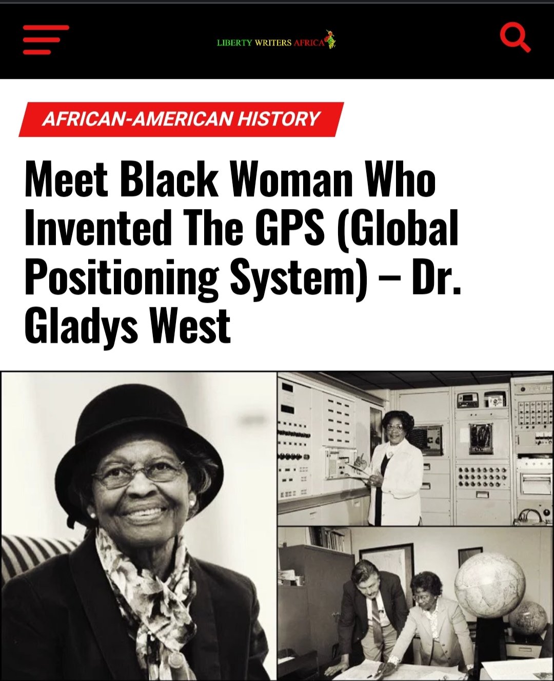 Chuka Nduneseokwu on Twitter: "An African Woman Invented The GPS (Global Positioning System) – Her Name Is Dr. West The movement of people from one location to other has been