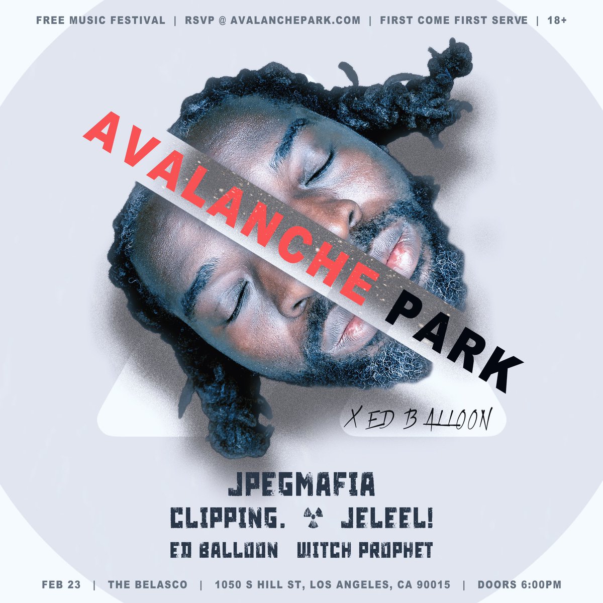 Gm y’all !! We just added the one and only @jeleeeel to the line up !! The event will now be 18 plus at the @BelascoLA. It is Free but you must RSVP and it is FIRST COME FIRST SERVE! Get rsvp here avaxpark.moongate.id See yah there - #avalanchepark 🔺🥶🌨️