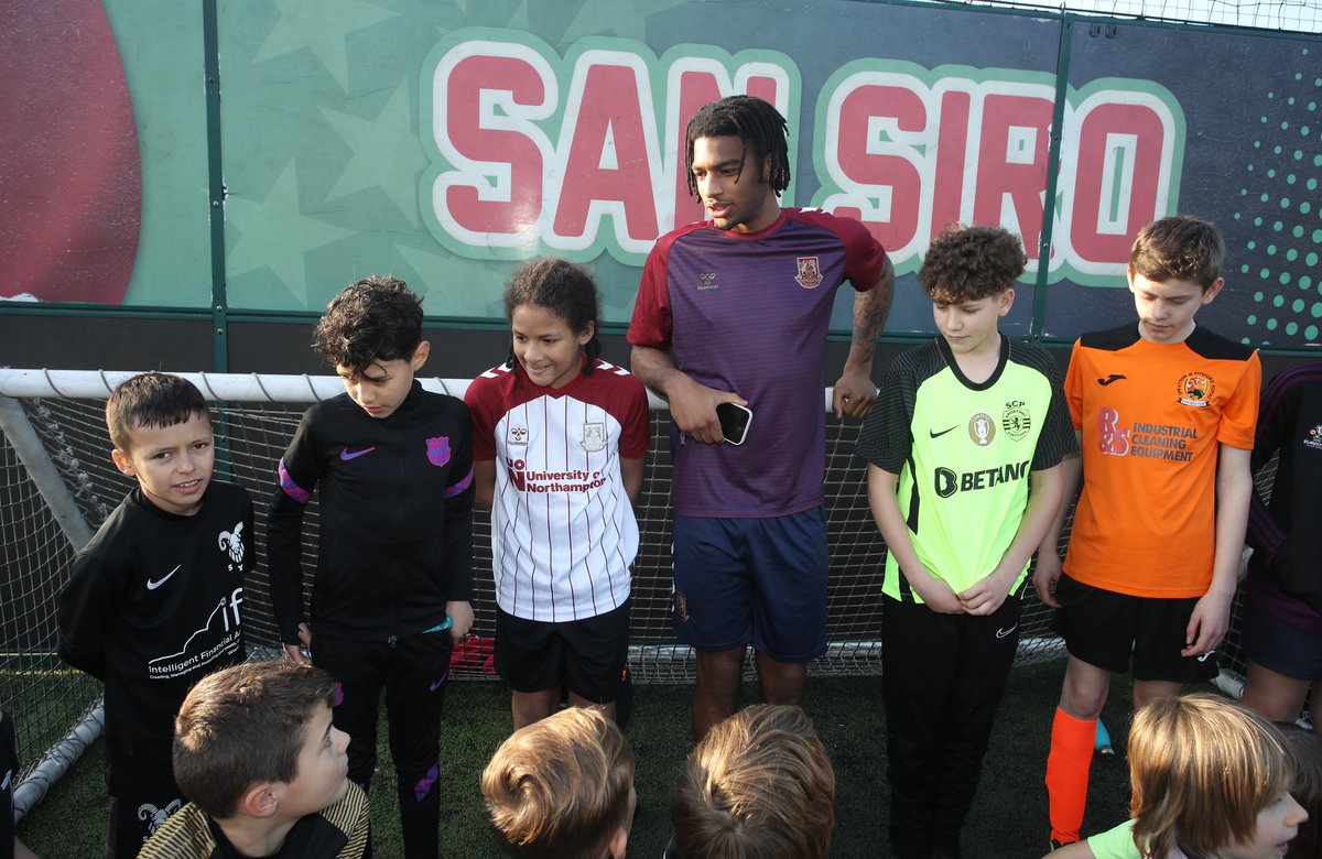 ntfc's tweet photo. 👋 Hi #northantshour @NorthantshourUk - it has been a busy half term week at our @NTFC_CT football fun courses, and a few first team players have popped by to say hello! 🙌 

#ProudToBe | #Together | #ShoeArmy 👞 https://t.co/p23clNNMNY