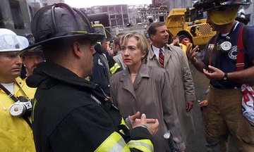 RonPen1's tweet photo. Mr. Trump lied when he said he was at the 9/11 crash site. Rudy ran away and Hillary stayed behind. https://t.co/HiNXTrOAdl