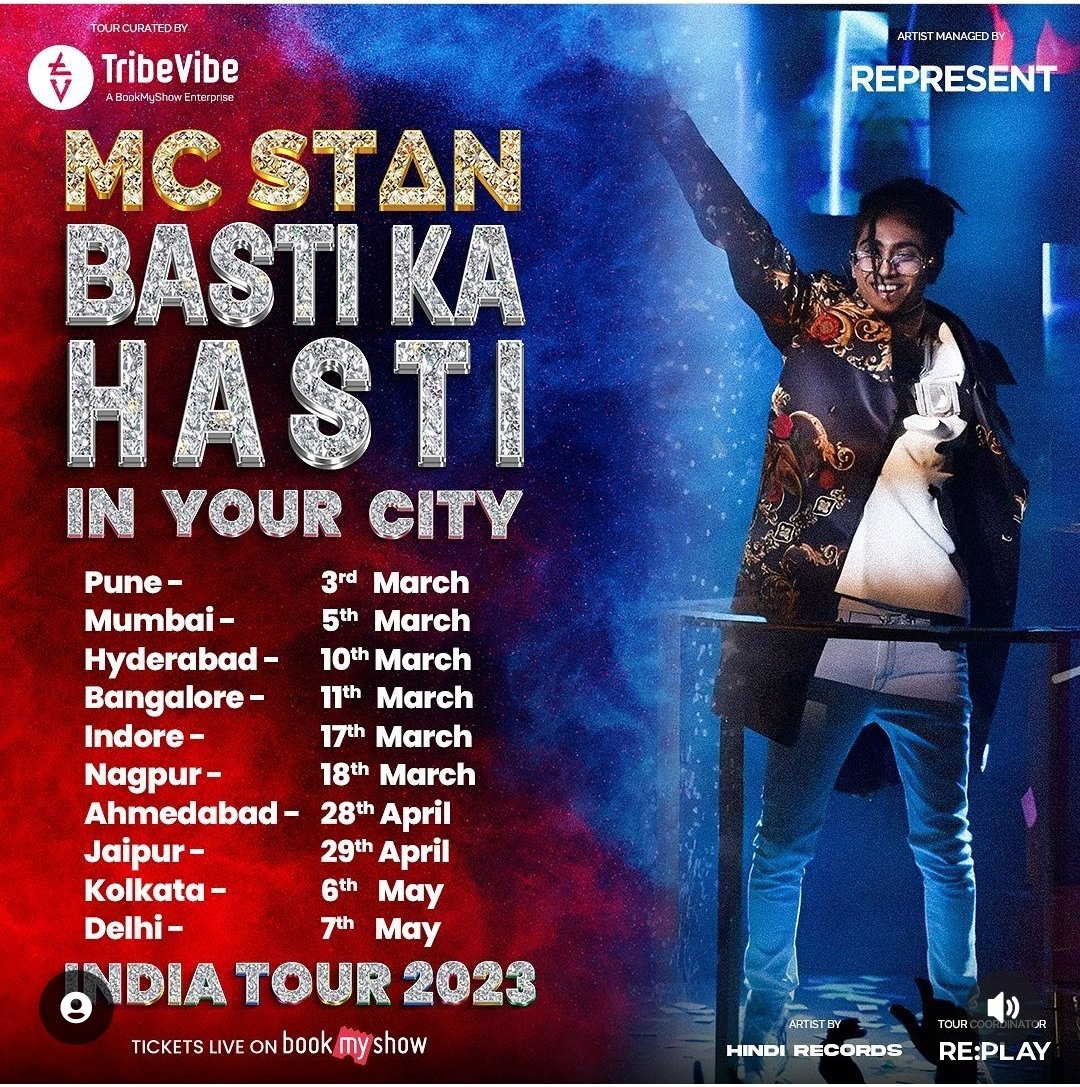 ItsTeamMCStan's tweet photo. So the India tour of @MCStanOfficial is Announced he is coming to your city,
Will be performing across 10 different
Cities!!

Book your tickets https://t.co/zVQ9LU87QZ  via @BookMyShow

Tell us which city concert you will
Go to and not miss attending!!
#BB16 #HipHop #BiggBoss16 https://t.co/LKElWhFpqx
