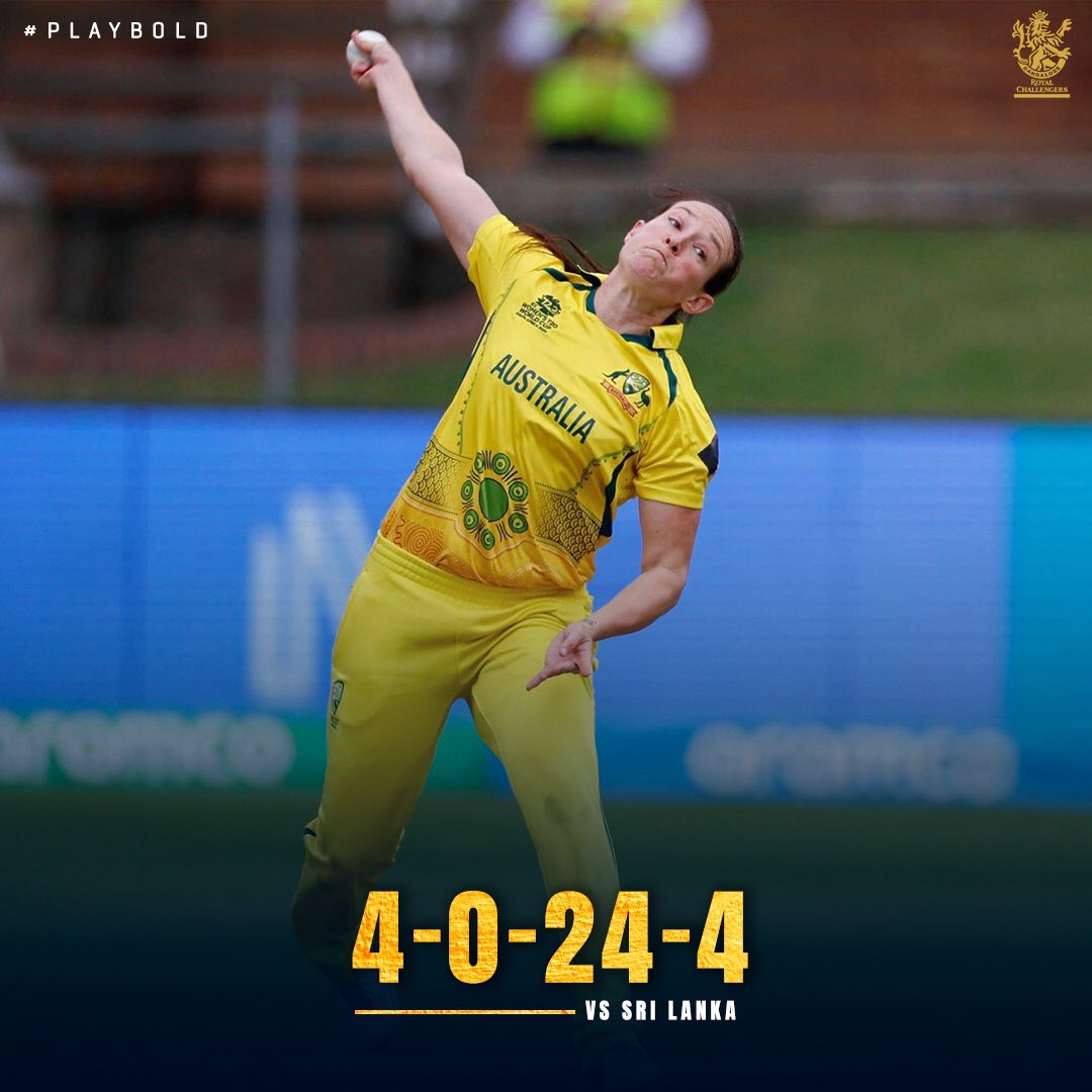 Megan Schutting wickets! 🥶

#PlayBold #SheIsBold #T20WorldCup #SLvAUS