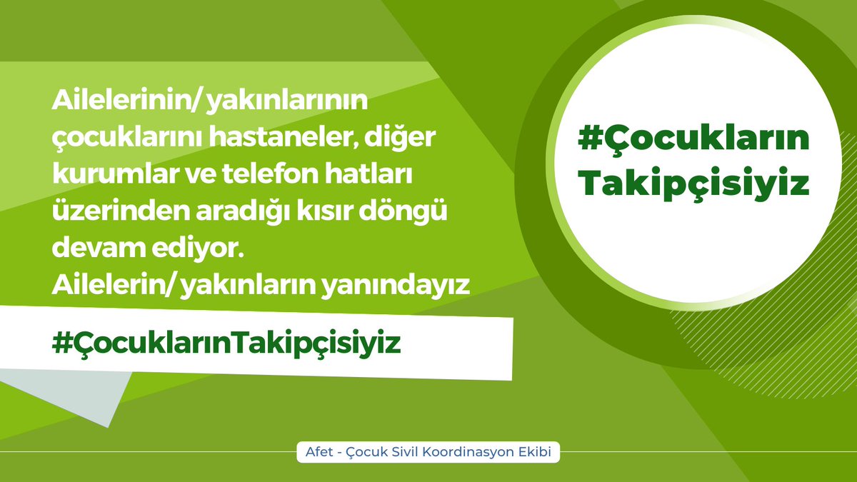 Ailelerinin/yakınlarının çocuklarını hastaneler, diğer kurumlar ve telefon hatları üzerinden aradığı kısır döngü devam ediyor. Ailelerin/yakınların yanındayız #ÇocuklarınTakipçisiyiz