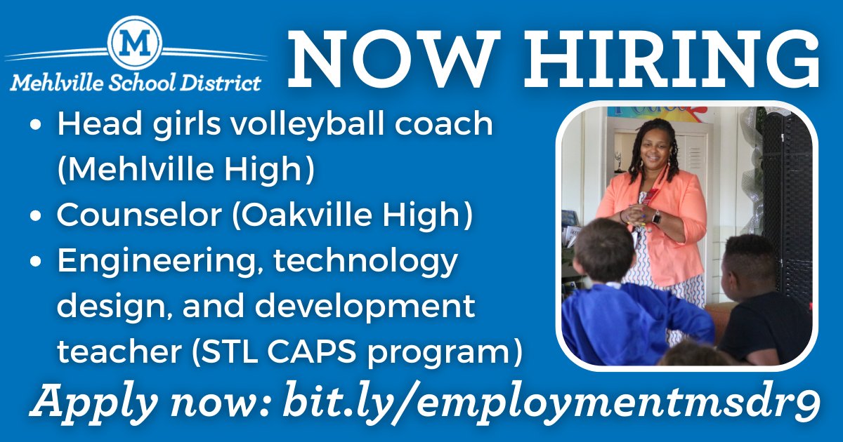 Mehlville School District on Twitter "We have new openings for a head