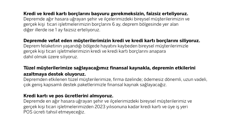 GarantiBBVA's tweet photo. Ülke olarak önümüzde uzun ve zorlu bir süreç var. İyileşme dönemimizin de uzun süreceğinin bilincindeyiz. Bölgenin finansal sıkıntılarını  karşılamak üzere ilk etapta 10 milyar TL’lik bir finansman desteği sağlıyoruz. Önümüzdeki dönem de imkanlarımızı seferber edeceğiz. https://t.co/b9i8cIA77D