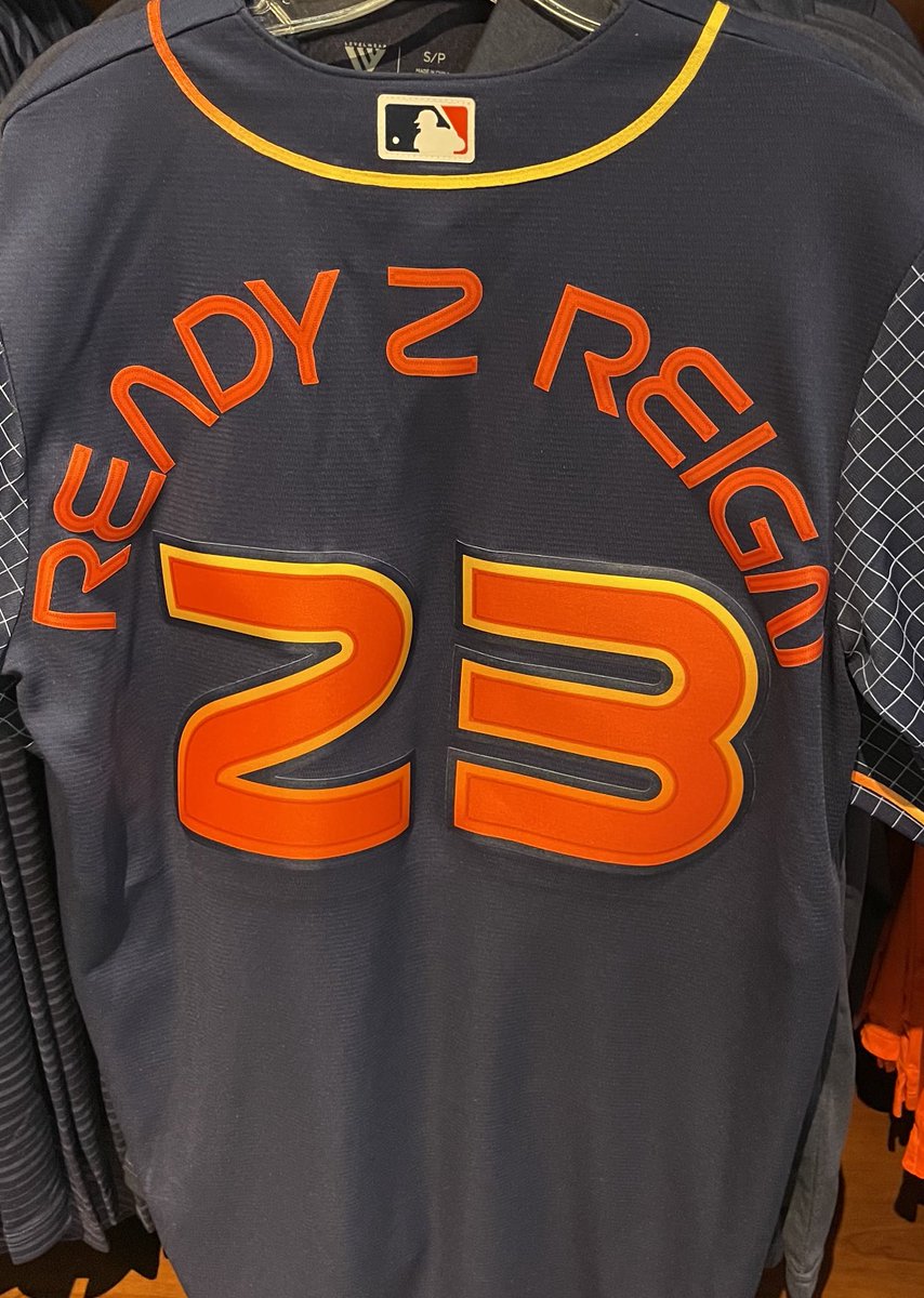 New ⁦<a href="/astros/">Houston Astros</a>⁩ Season, New <a href="/astros/">Houston Astros</a> Slogan, New <a href="/astros/">Houston Astros</a> Jersey!
#ready2reign 
⁦<a href="/blummer27/">Blummer Bock</a>⁩ 
⁦<a href="/JuliaMorales/">Julia Morales</a>⁩ 
⁦<a href="/RealToddKalas/">Todd Kalas</a>⁩ 
⁦<a href="/OrbitAstros/">Houston Astros Orbit</a>⁩ 
⁦<a href="/AstrosTrainGuy/">Bobby Dynamite</a>⁩