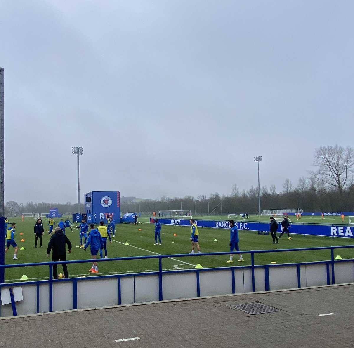 Enjoying watching <a href="/RangersFC/">Rangers Football Club</a> train in the lead up to their next game.