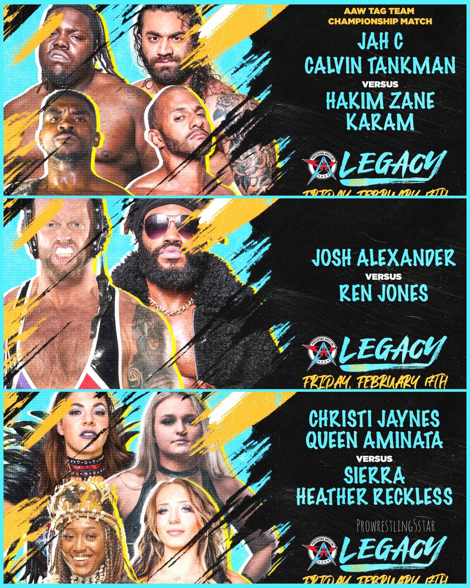 PWrestling5Star's tweet image. AAW Legacy
This Friday Night 2/17/23
Watch on @HighspotsWN

#AAWpro #AAWlegacy