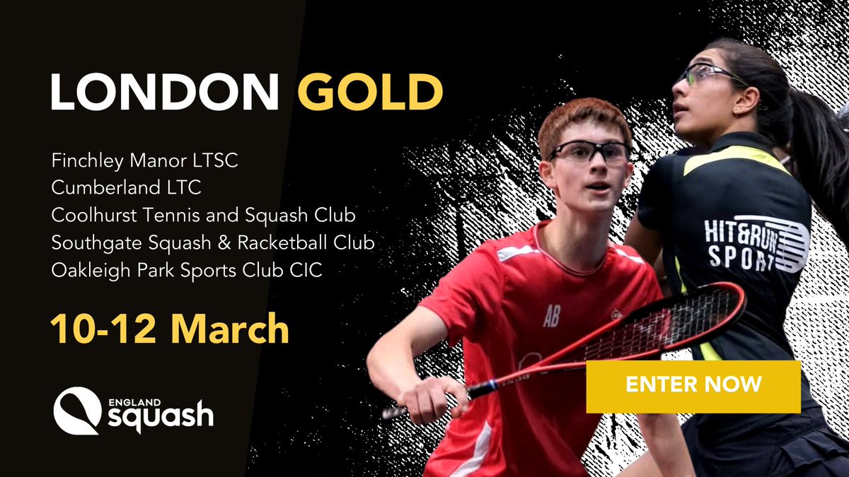 🏆 Get your entries in for the London GOLD! 

📅 10-12 March
🚨 Entries close Sunday 19 February

Enter now 👉 sportmgr.co.uk/t/162434/info