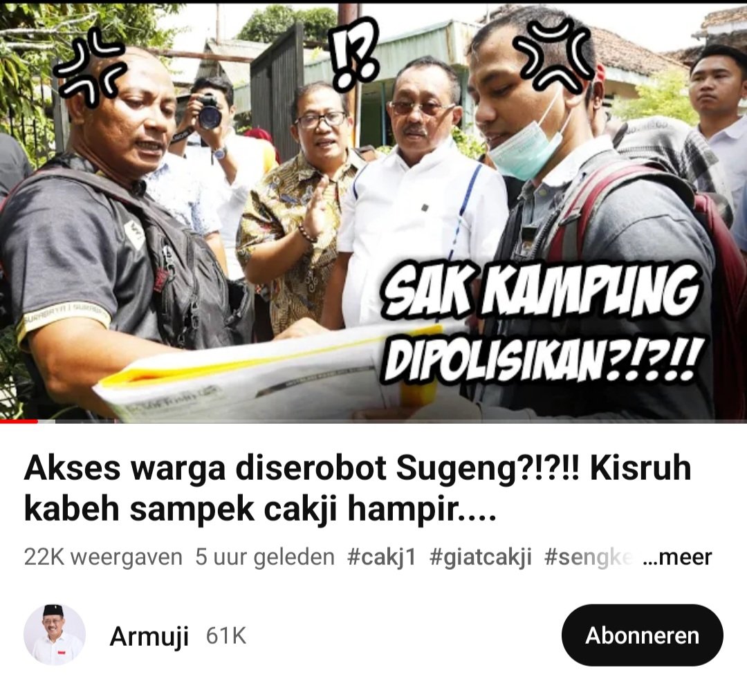 rmiryanti's tweet photo. Pak Wakil Walikota Surabaya mmg Topmarkotop👍Aku suka metode penanganan🤩👍permasalahan di warganya🇮🇩❤️🌷#Pancasila  #BhinekaTunggalIka 👇
Akses warga diserobot Sugeng?!?! Sampek warga sak kampung dipolisikan?!?!
@herilatief @__AnakKolong @_MbakSri_ 

https://t.co/hw4KxuZXyi https://t.co/2c4YbaUrfN