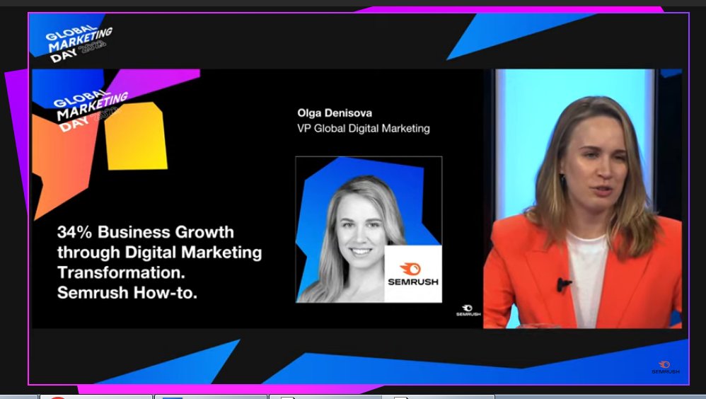 #GlobalMarketingDay 🌎🌍🌏

Now Olga Denisova of <a href="/semrush/">Semrush</a> 🔥 whit:

34% Business Growth through Digital Marketing Transformation. Semrush How-to?

We see it here 👇
youtube.com/watch?v=JCaHAF…

Via <a href="/Shari_Mac/">Duchess Shari</a> @FPLTrends @waltbobbae <a href="/DjodiFR/">🔥</a> <a href="/diegocambiaso/">Diego Cambiaso</a> <a href="/SimberkH/">Simberk Hernández</a>