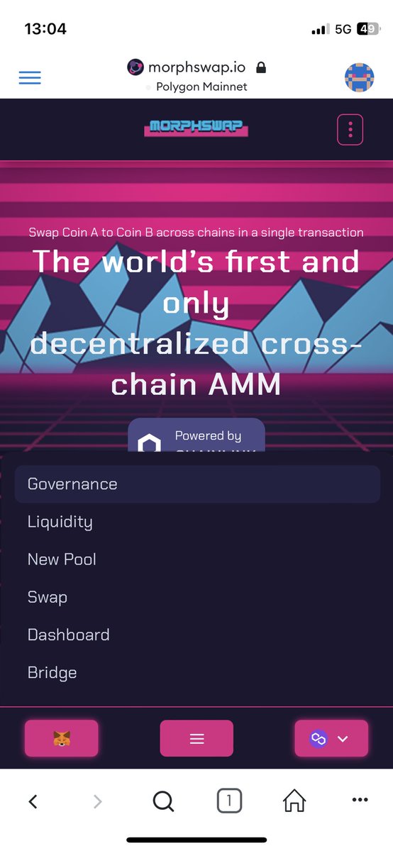 LaurentMerlo2's tweet photo. And you can also of course provide liquidity on #Morphswap to add liquidity to the protocol and be rewarded for this.
To do it, as you will do if you want to make a swap, go to https://t.co/2lA7uEXYIl and connect you wallet.
Then, open the menu and click on « Liquidity » https://t.co/mngDlVAtUd