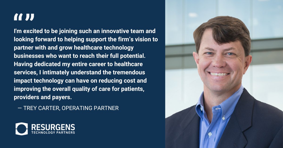 Resurgens is excited to welcome Trey Carter as an Operating Partner. The partnership we’ve established with Trey reflects our commitment to partner with businesses making an impact in today’s healthcare landscape. #privateequity #healthcare
Read more here: resurgenstech.com/resurgens-part…