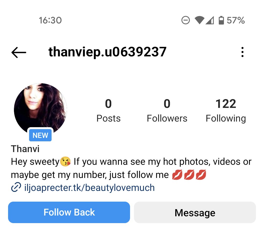 Digi_Info_Man's tweet photo. @Meta PLEASE can you sort out the glut of spam accounts flooding #instagram. I'm blocking at least 3 a day!! They all look like this with different profile pictures! https://t.co/C3fIogmgSP