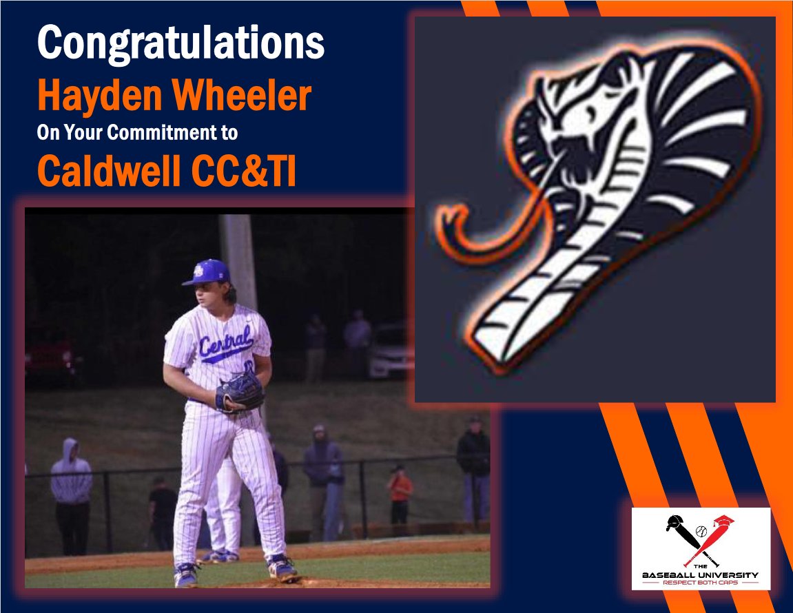 Congrats <a href="/HaydenW1881/">Hayden Wheeler</a> of <a href="/BaseballRSC/">RS Central Baseball</a> on Your Commitment to <a href="/CaldwellCCBase1/">Caldwell Community College  Baseball</a>

The LHP is very projectable &amp; the <a href="/jucoroute/">#JucoRoute</a> will gain him solid 4 year attention as he continues to develop in a great Cobras program

<a href="/acthshuddle/">WNC High School Huddle</a> @WNCSports <a href="/Chris_Womack/">Chris Womack</a> <a href="/GParham25/">Gage Parham</a> <a href="/zacharyahuber/">Zachary Alan Huber</a>