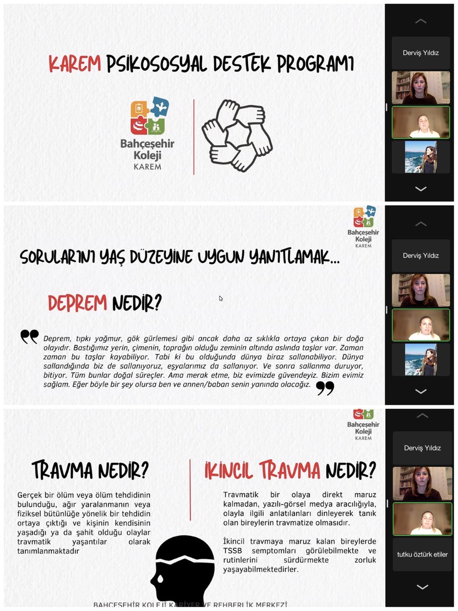 Velilerimiz ile "Zorlu Yaşam Olaylarında Ebeveyn Olmak"veli seminerimizi gerçekleştirdik. Katılan bütün velilerimize teşekkür ederiz. Birlikte iyileşeceğiz 🙏💝