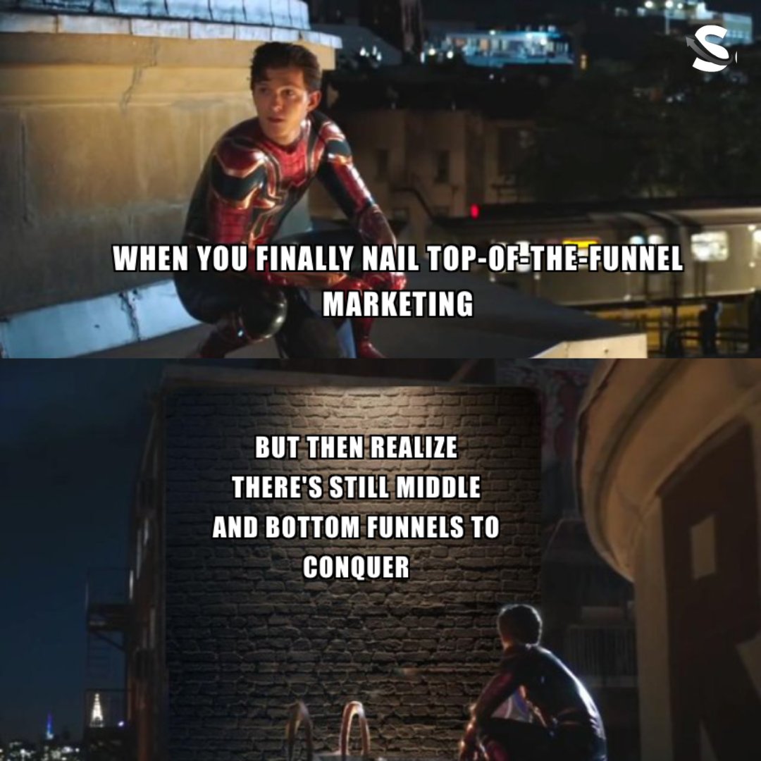 Because getting noticed is half the battle ⚔️ 
scaleupnewsletter.beehiiv.com/p/funneling-go…

#dtc #dtcmeme #spiderman #tomholland #ecommerce #marketing #digitalmarketing #onlinebusiness #topofthefunnel #funnelmarketing #emailmarketing #socialmediamarketing #dtcbrands