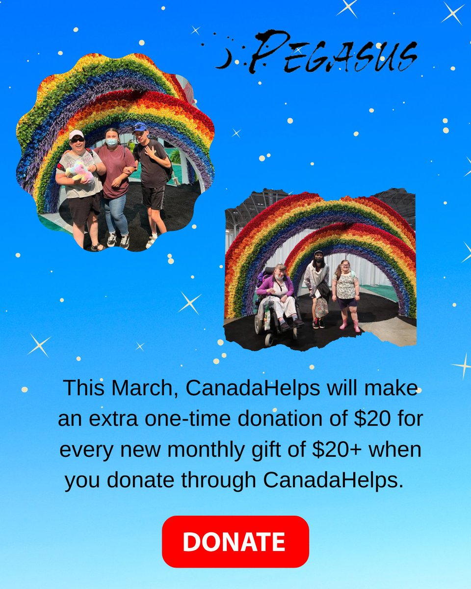 This month <a href="/canadahelps/">CanadaHelps</a> will make an extra $20 one-time donation to us for every new monthly gift that's $20+!

Donate through our CanadaHelps link here: bit.ly/3thctUx to donate today. 

#MakeItMonthly #CanadaHelps