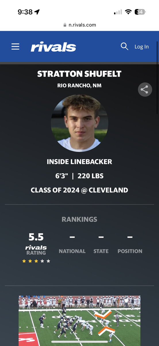 strat_shufelt's tweet photo. Thank you @Rivals for the 3⭐️ https://t.co/1Mk83qIgKu