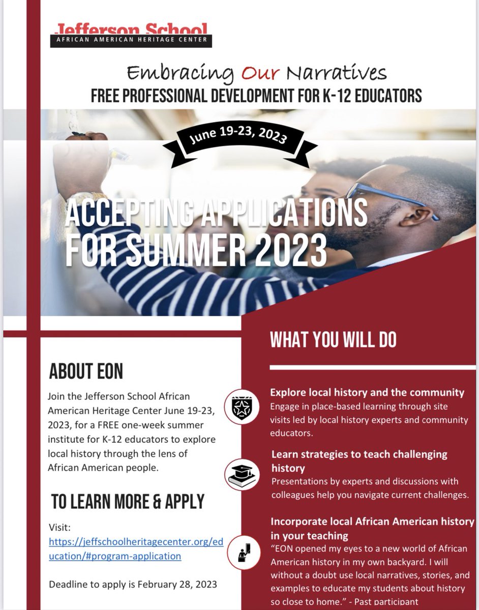 ACPS Office for School & Community Engagement (@engageacps) on Twitter photo Attention <a href="/k12albemarle/">AlbemarleCountySchls</a> educators- don’t miss this amazing opportunity to work with <a href="/JSAAHC/">JSAAHC</a> & learn about teacher our local history! <a href="/amitchell1621/">Ayanna</a> <a href="/drk2f/">Daphne Keiser</a> @Doc_EI Attention <a href="/k12albemarle/">AlbemarleCountySchls</a> educators- don’t miss this amazing opportunity to work with <a href="/JSAAHC/">JSAAHC</a> & learn about teacher our local history! <a href="/amitchell1621/">Ayanna</a> <a href="/drk2f/">Daphne Keiser</a> @Doc_EI