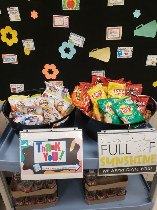 What do you do when you want to show your staff some extra love?

For AP <a href="/RANESIAEDWARDS/">Ranesia Davenport Edwards, M.Ed. |Doctoral Student</a>, it's "Room Service Snacks."