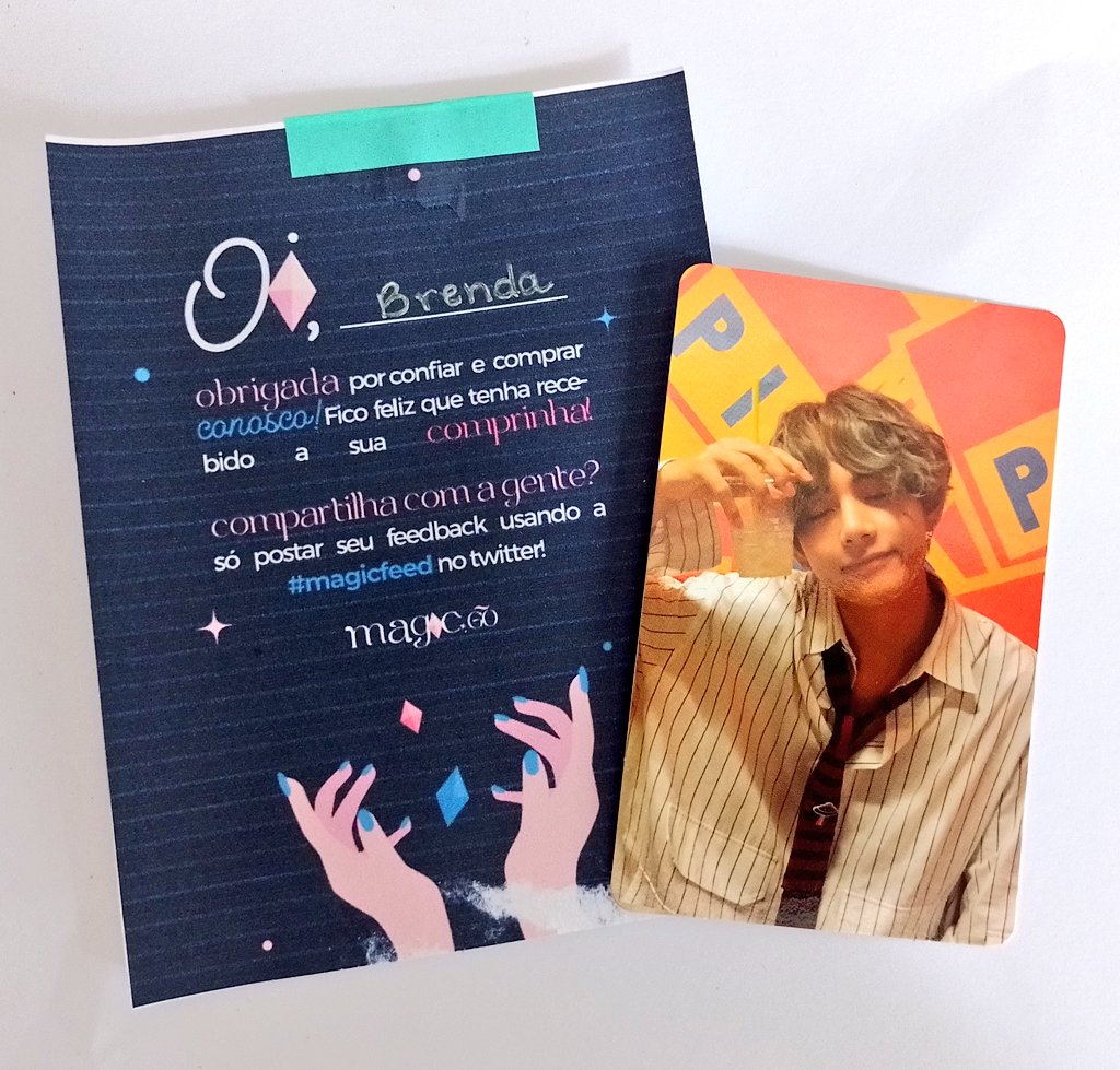 bangtanlsf's tweet photo. Feedback positivo pra @MagicGOBr! Foi tranquilo a compra, chegou bem embalado e rápido! Obrigadaaa 💜 #magicfeed https://t.co/KeIaOBfjKu