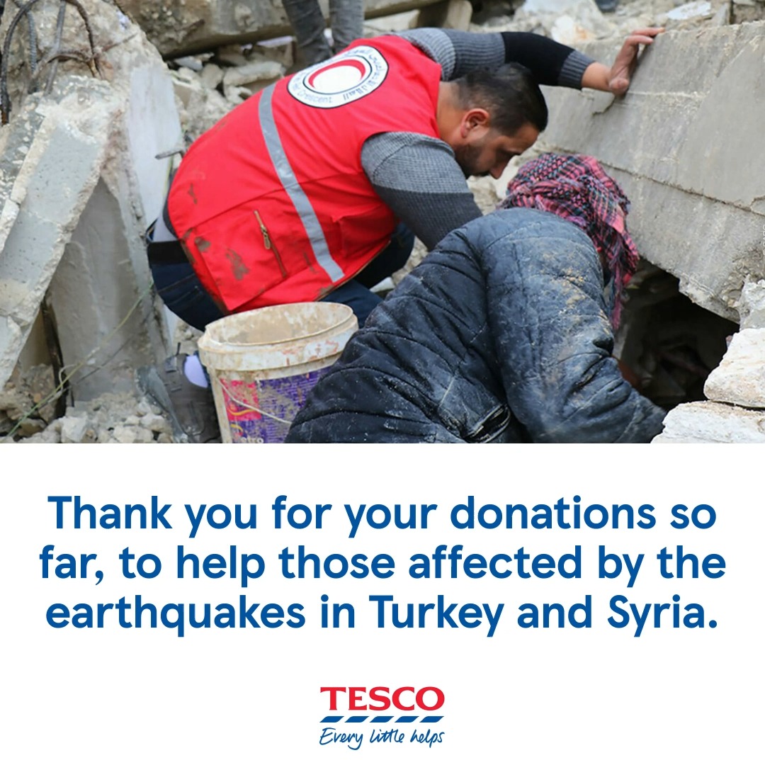 Tesco on Twitter "Thank you for your donations to the British Red
