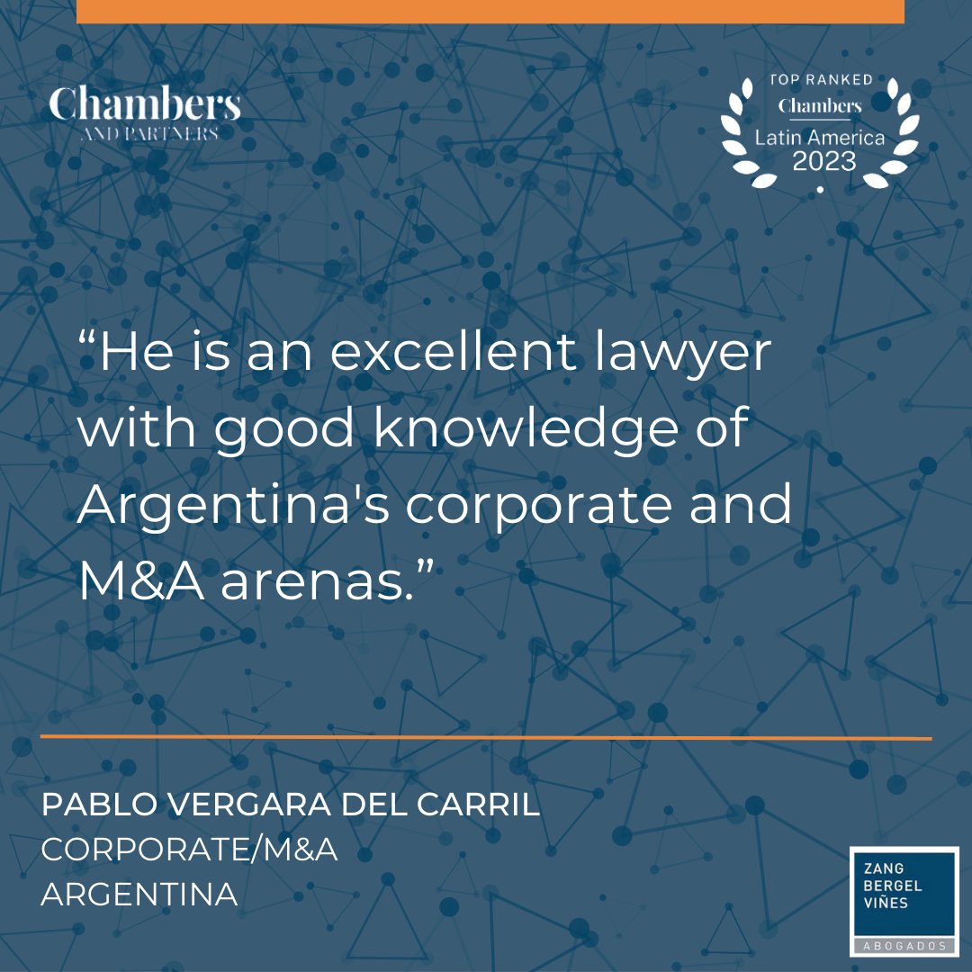 ZBVAbogados's tweet photo. #Chambers 
Chambers and Partners año tras año distingue el talento y habilidad de las firmas de abogados. Nos es muy satisfactorio recibir este feedback. El Estudio ZBV día a día trabaja con dedicación y compromiso.
#Abogados #equipo #team #memberspotlight #legal #law #lawfirm https://t.co/kDYvK1EhmQ