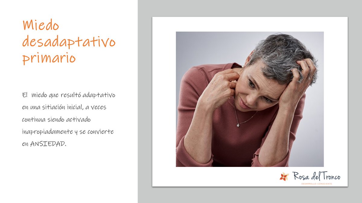 El miedo desadaptativo primario constituye una reacción fóbica a pensamientos, sentimientos y recuerdos asociados a eventos traumáticos. El miedo resultó adaptativo en la situación original, pero continúa siendo activado y se convierte en #ansiedad #Salud 
#psicología #dictea