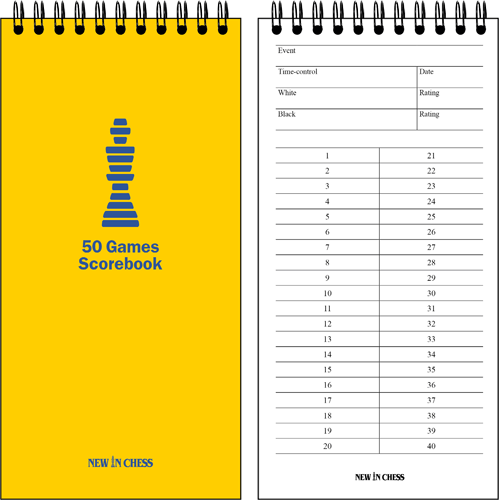 NewInChess's tweet photo. back in stock: 50 Games Scorebook - https://t.co/AEsAth6G6t #chess #scorebook https://t.co/R7LygCAEfw