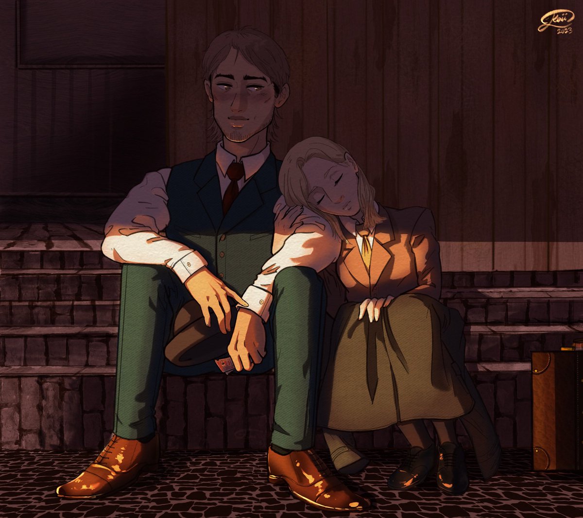 1Peachykoii's tweet photo. AOT Rare Pair Week
Day #5 Bittersweet/Travel
(🚂🧳💖)

021623

#aotrareweek #aotrarepair #Jeanani #JeanKirstein #AnnieLeonhart #AttackOnTitan #SNK #進撃の巨人 https://t.co/yAMTQHoFkW