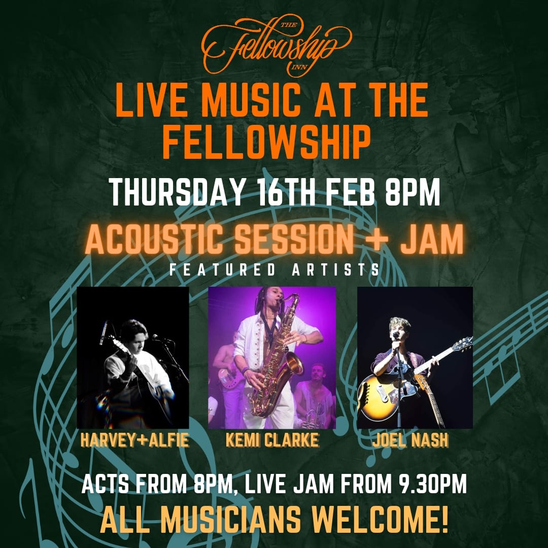 Eleanor Kane (@eleanrkanemusic) on Twitter photo The inaugural Fellowhship Jam is TONIGHT from 8pm!!! South East London's safest space to express your musical angst, after our incred featured artists - hosted by moi 🤗 come on down!!! <a href="/fellowship_inn/">The Fellowship Inn</a> <a href="/ClarkeKemi/">kemi🇯🇲</a> <a href="/JoelFunky/">FUNKY JOEL</a> <a href="/HarveyBadger/">Harvey Badger</a> The inaugural Fellowhship Jam is TONIGHT from 8pm!!! South East London's safest space to express your musical angst, after our incred featured artists - hosted by moi 🤗 come on down!!! <a href="/fellowship_inn/">The Fellowship Inn</a> <a href="/ClarkeKemi/">kemi🇯🇲</a> <a href="/JoelFunky/">FUNKY JOEL</a> <a href="/HarveyBadger/">Harvey Badger</a>