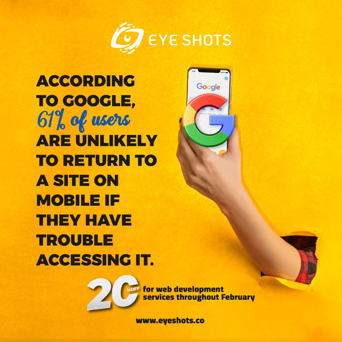 Eyeshotsdigital's tweet image. Your visitors may face difficulties while accessing your website!
Therefore, you should find navigation and resolution problems continually, otherwise, visitors may never return back.
Contact us and Get our offer!
595958858 📞
#webdevelopment #webdevelopmentoffer #offer