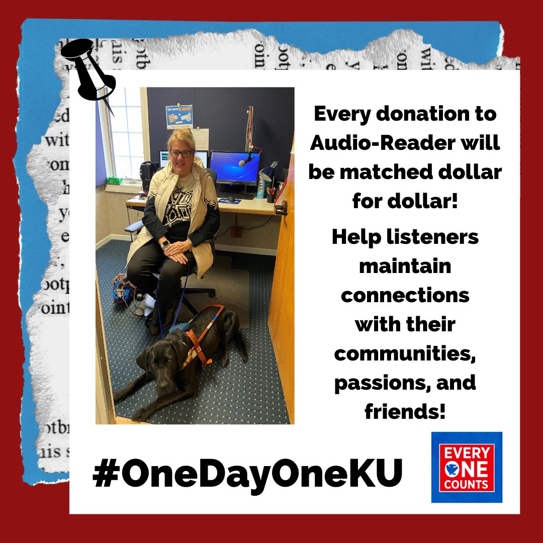 Make a difference in the lives of listeners just like Kim Morrow by donating during #OneDayOneKU. Make a gift here: kansas.scalefunder.com/gday/giving-da…