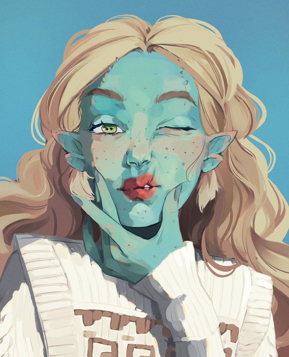 thecutestdrink's tweet photo. blue-skinned alien people \o/
#digitalart #portrait https://t.co/RocHnZe8nu