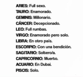 como terminas este año según tú signo: