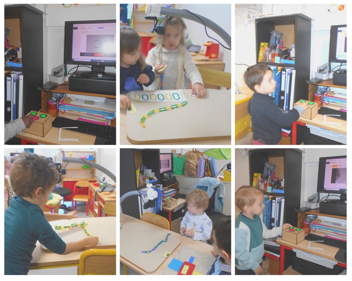 wanerspid's tweet image. #dodoc Nous avons prêté notre boitier arduino dédié, à une classe de PS maternelle. Ils sont devenus dès fin novembre autonome  pour la prise photos de leurs travaux d’ateliers + étiquette prénom. Beaucoup de compétences de repérage dans l&apos;espace solicitées ici ! @latelier_cherch